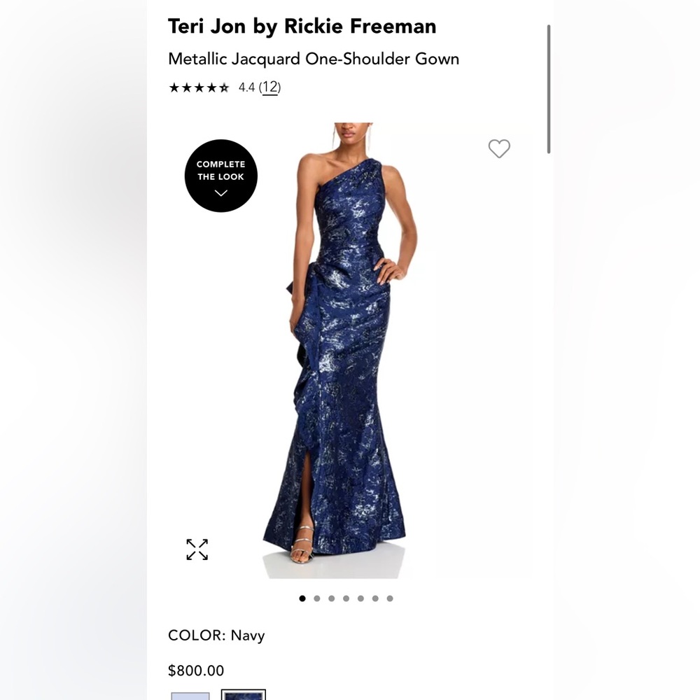 Teri Jon gown, navy blue shimmer